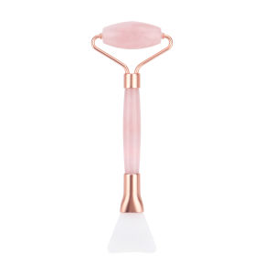DECINIEE Natural Rose Quartz Jade Roller Guasha Stone Board Massage Gua Sha Scrapers Board Plate Jade Face Massager Tool For Face Neck Back Body