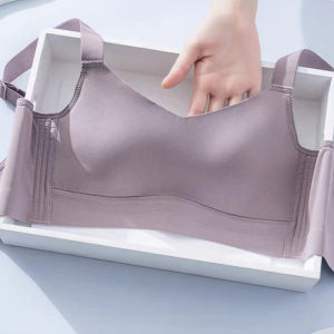 Women Seamless Gather Bra Push Up Underwear Without Steel Ring Breathable Comfortable