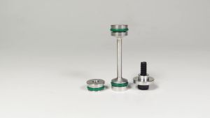 3mirrors UPGRADE Billet Aluminum Oil Diverter Barbell w/DOUBLE O-rings Oil Tube Hold Down Front Gallery Plug Compatible with GM LS Engines Better Sealing