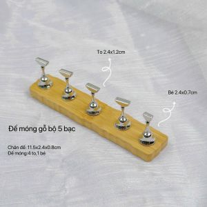 Đế gắn móng giả tập vẽ nail - Đế gỗ nam châm gắn móng làm nailbox