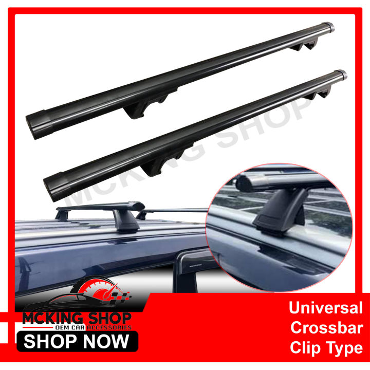Mitsubishi Montero 2016-2020 OEM TYPE Aluminum Crossbar (Clip to Roof Rail  Type) Cross Bar 50 inches for Montero All Model, Fortuner All Model, Rush, 