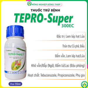 Thuốc Trừ Bệnh TEPRO-Super 300EC – Đặc_Trị: Lem lép hạt Lúa Thán thư Cà phê Điều (Chai 250ml)
