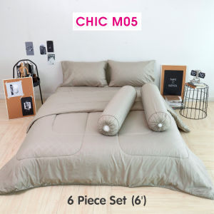 TULIP ชุดเครื่องนอน ผ้าปูที่นอน ผ้านวม รุ่น TULIP CHIC อัดลาย CHIC M05 สัมผัสนุ่ม สบายสไตล์มินิมอล