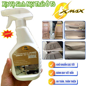 Xịt Vệ Sinh Ô Tô Chính Hãng CX-MAX 500ml  - Làm Sạch Nội Thất Ghế Da Kính Xe Hơi Khử Mùi Hiệu Quả - Tặng Khăn Lau
