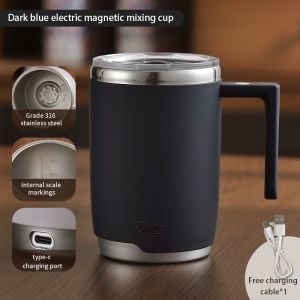Bincoo Electric Mixing Cup 316 Stainless Steel Soy Milk Charging New Magnetic Fully Automatic Stirring Coffee Cup 400ML