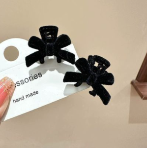 M&P Store - Cặp kẹp tóc nơ nhung mini siêu đáng yêu