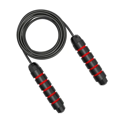 Fitness Jump Rope Professional Cardio Exercise Skipping Rope Physical Training Exercise Sports wire bearing for Fat Burning Weight Loss Gym Workout Training Exercises With Anti-skid Handles Adjustable Home Gym Training Equipment Wire Bearing rope