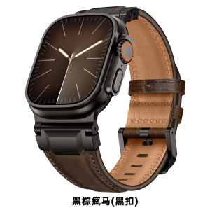 Business Leather Bracelet For Apple Watch Ultra 3/2 49mm 46mm 45mm 44mm Men Straps For iWatch Series 11 10 9 8 7 6 5 4 SE 3 Band