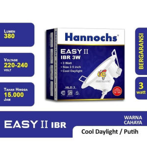 Lampu Led Plafon Hannochs Downlight Easy II 3 Watt IBR Cahaya Putih