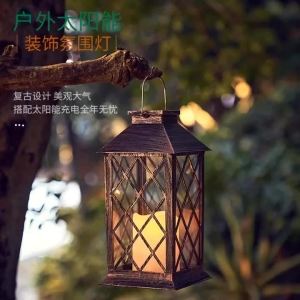 xpkQ Outdoor Solar-Powered Courtyard Candle-Style Lantern Retro Ambience Large Palace Lamp for Garden Lawn Landscape Decoration 9Q4T2