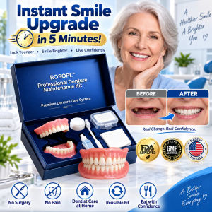 Premium Denture Set for Daily Use Comfortable Fit Upper & Lower False Teeth Set Easy to Clean & Wear Natural-Looking Smile Support