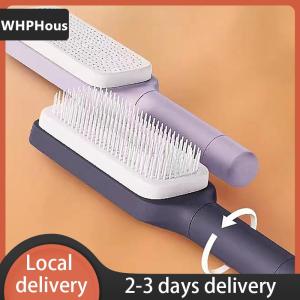 [COD] WHPHous Ship within 24 hours Self Cleaning Hairbrush Women Hair Brush One-key Cleaning Hair Loss Airbag Scalp Massage Comb Anti-Static Hairbrush