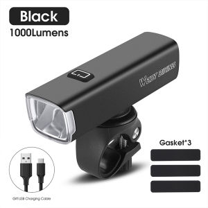 WEST BIKING Bike Light Rechargeable Smart Vibration Induction Mountain Bicycle Headlight LED Bike Accessories