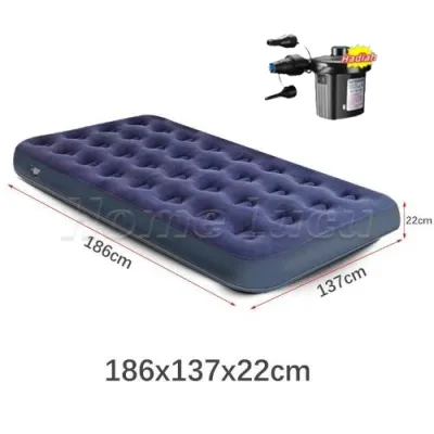 【Kasur 1 Set】Kasur Angin 200*180*22 Air Bed Double Kasur Angin Bestway + pompa manual Bestway Paket Kasur Angin Double Biru/ Paket Kasur Tiup Air Bed Double