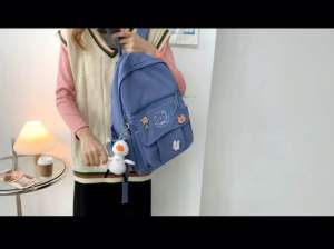 INS กระเป๋าสะพายญี่ปุ่นฮาราจูกุสาวกระเป๋านักเรียนเก๋ไก๋นุ่มน้องสาวกระเป๋าเป้สะพายหลัง เกาหลี