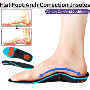 Arch Corrective Insoles Shock-Absorbing Running Insole Orthotic Arch Support Corrective Insoles Shoe Insole Support Arch