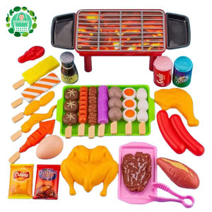 BBQ Toy Barbecue Set Simulation Kitchen Cooking Toy Kids Cooking with Grill Play House Toys