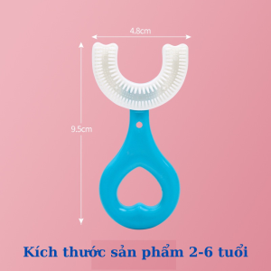 [BDR001] Bàn Chải Đánh Răng Trẻ Em Silicon Hình Chữ U Bàn Chải Tập Đánh Răng Cho Bé Từ 2 - 6 Tuổi Và Từ 6-12 Tuổi- Piz&Me Shop- Thích Gì Bán Đó