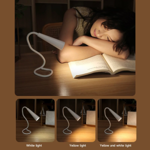 LED đèn bàn làm việc có thể sạc qua USB 3 chế độ màu Dimmable Đèn Đọc nhiệm vụ đèn linh hoạt cổ ngỗng đèn cho cạnh giường ngủ