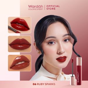 NEW! Wardah Glasting Liquid Lip - Hi-Pigmented Glass Color Ringan Tidak Lengket Transferproof