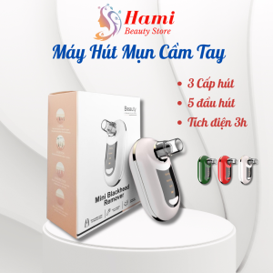 Máy hút mụn cám mụn đầu đen cầm tay siêu khỏe tích điện tới 3h 3 cấp độ hút cho spa và cá nhân