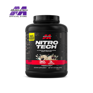 [Expiry Apr 2029] Muscletech Nitro Tech Whey Protein Cookie and Cream 4lbs (1.8kg)