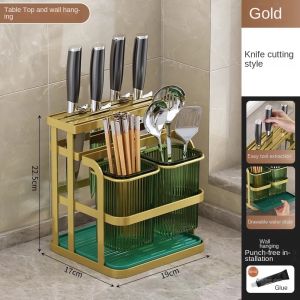 Kitchen Tableware Storage Holder Knifes Drain Rack Chopsticks Fork Spoon Drain Storage Box Detachable