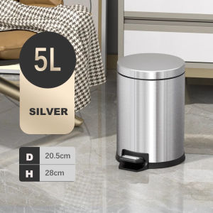 5L/8L/12lkitchen Thùng rác với bàn đạp thép không gỉ Thùng rác gấp cho xe hơi cho phòng tắm/nhà bếp/phòng khách/văn phòng