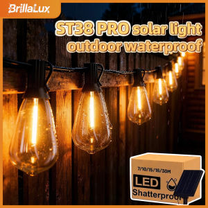 Solar Light Outdoor Waterproof Shatterproof Commercial String Lights Outdoor Patio Garden Lights[Fast Shipping]