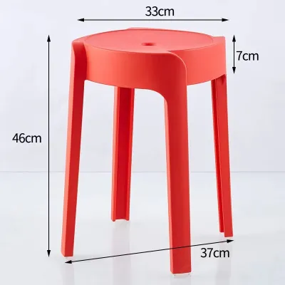 Macaron Stackable Stool Modern Simple Chair Multi-Colour Anti-Slip Space Saving Bedroom Living Room Dining Room