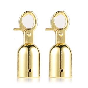 2Pieces Sturdy Stainless Steel Cord End Caps With Hook Designs for Connecting And Limiting Rope Outdoors Daily Use