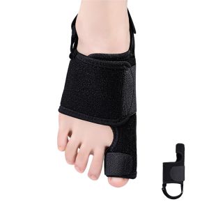 Toe Brace - Big Toe Taping Splint Straightener Wrap with Support Straps for Sprains and Hallux Rigidus Relief (Left)