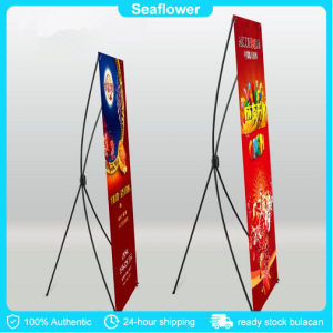 Tripod Collapsible X Stand Banner Aluminum Poster Display Stand 60cm x 160cm (2ft x 5ft) Tarpaulin