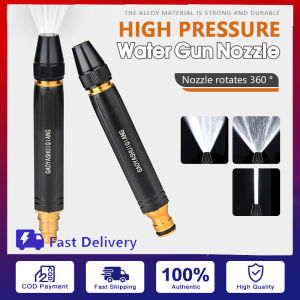 Water Jet High Pressure Water Spray Gun Water Gun Nozzle Copper-Plated Alloy 75g Black Diamond Long Nozzle Sprinkler Cleaning Car Wash Gardening