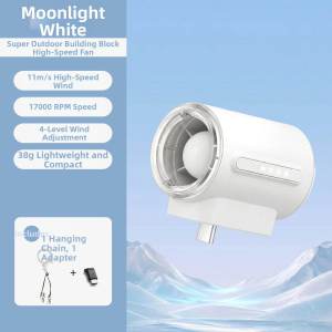 Aecooly Mini USB Building Block Fan High Speed Portable Rechargeable Personal Cooling Gadget Strong Wind for Travel