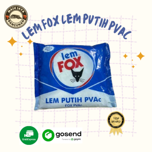 Lem Putih Fox Bungkus Biru Lem Fox Putih PVac Lem Plamur Kayu Plastik 350gr 350 gram
