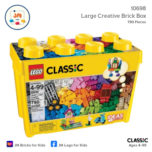 LEGO Classic 10698 Large Creative Brick Box (790 Pieces) สำหรับเด็กอายุ 4-99 ปีขึ้นไป Brick Toy ตัวต่อ เลโก้ ของเล่น ของขวัญ เสริมพัฒนาการ เสริมทักษะ
