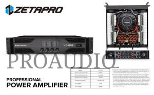 POWER AMPLIFIER  ZETAPRO HD 4800 HD4800 HD-4800 ORIGINAL ZETAPRO AUDIO