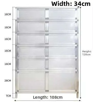 Shoe Cabinet Simple Modern Aluminum Alloy Outdoor Stainless Steel Balcony Sun Protection Entrance Storage Shoe Rack Easy Installation DESINY