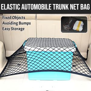 Elastic Automobile Trunk Net Bag Trunk Net Bag Car Luggage Fixed Net Car Velcro Net Pocket Car Supplies