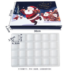 Christmas Countdown Gifts 24 Days Interesting Advent Calendar Xmas Toys Christmas Blind Boxes(Empty box)