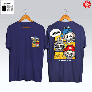 kaos HELLO LABUBU VIRAL - baju distro kaos keren cocok untuk pria dan wanita - TERBARU