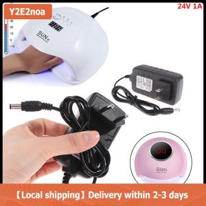 【Local shipping】 24V 1A Power Supply Adapter Charger 24W UV LED Lamp Nail Dryer Nail Art Tools