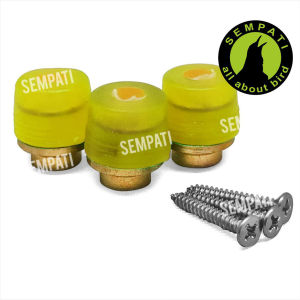 SEMPATI Kaki Tebok Oval Isi 3 Plus Topi Alumunium Fullset Gold Kaki Tebok Sangkar Kandang Burung Lovebird Murai Kenari Kacer Pleci Branjangan