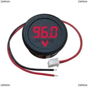 [COD] ZNPNXN LED Digital Display แบบวงกลม2สาย voltmeter DC 5-100V DC Digital voltmeter