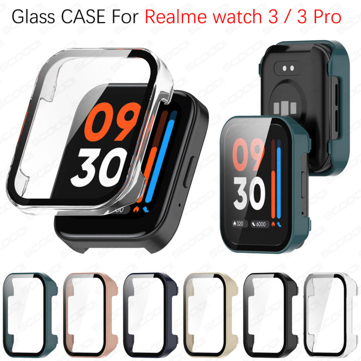 Full Screen Protective Pc Case With Tempered Glass Shell For Realme 