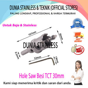 Hole Saw Besi TCT 30mm pembolong lubang