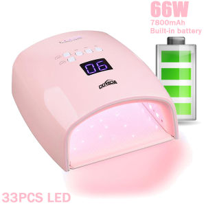 DOYADA Built-in Battery Rechargeable Nail UV Lamp 66W Wireless Gel Polish Dryer S10 Pedicure Manicure Light Cordless LED Nail Lamp