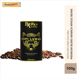 EXOTICA KOPI LUWAK – CAMPURAN PREMIUM BIJI ARABICA PENUH BIJI TUA(100G) | Exotica Kopi Luwak Civet Coffee Premium Blend Arabica Whole Bean Aged Bean (100g)