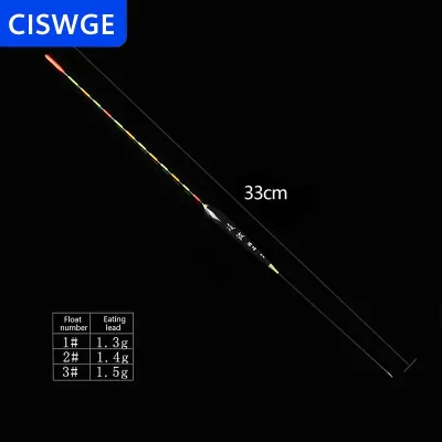 [COD] CISWGE Phao câu cá gỗ huỳnh quang độ nhạy cao Bobber phao phát sáng đánh dấu Đèn câu cá đậm phụ kiện câu cá